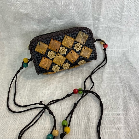 ⚪️ Bohemian handmade beaded mini crossbody wallet - Picture 5 of 6